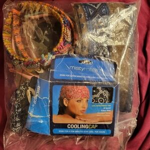 Cooling cap, headbands, face mask